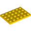 Набор LEGO Plate 4 x 6, Желтый