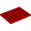 Набор LEGO Plate 6 x 8, Красный