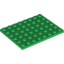 Набор LEGO Plate 6 x 8, Зеленый