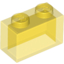 Набор LEGO Brick 1 x 2 without Bottom Tube, Trans-Yellow