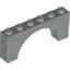 Набор LEGO Brick Arch 1 x 6 x 2 - Thick Top with Reinforced Underside, Светло-серый