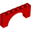 Набор LEGO Brick Arch 1 x 6 x 2 - Thick Top with Reinforced Underside, Красный