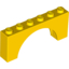 Набор LEGO Brick Arch 1 x 6 x 2 - Thick Top with Reinforced Underside, Желтый