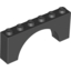 Набор LEGO Brick Arch 1 x 6 x 2 - Thick Top with Reinforced Underside, Черный