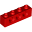 Набор LEGO Technic Brick 1 x 4 [3 Holes], Красный