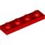 Набор LEGO Plate 1 x 4, Красный