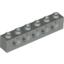 Набор LEGO Technic Brick 1 x 6 [5 Holes], Светло-серый