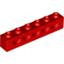 Набор LEGO Technic Brick 1 x 6 [5 Holes], Красный