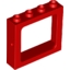 Набор LEGO Window 1 x 4 x 3 Train with All Studs Hollow, Красный