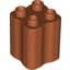 Набор LEGO Duplo, Brick 2 x 2 x 2 with Indented Sides (Tree Trunk), Темно-оранжевый