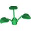 Набор LEGO Plant 1 x 1 x 2/3 - 3 Large Leaves, Зеленый