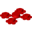 Набор LEGO Plant Flower Small, Sprue of Four, Красный