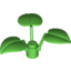 Набор LEGO Plant 1 x 1 x 2/3 - 3 Large Leaves, Ярко-зеленый