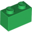 Набор LEGO Brick 1 x 2, Зеленый