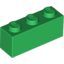 Набор LEGO Brick 1 x 3, Зеленый