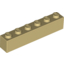 Набор LEGO Brick 1 x 6, Tan