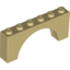 Набор LEGO Brick Arch 1 x 6 x 2 - Thick Top with Reinforced Underside, Tan