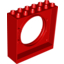 Набор LEGO Duplo Ball Tube exit with round doorway 2 x 6 x 5, Красный
