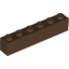 Набор LEGO Brick 1 x 6, Коричневый