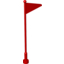 Набор LEGO Antenna 8H Whip with Flag, Красный