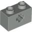 Набор LEGO Technic Brick 1 x 2 with Axle Hole Type 1, Светло-серый
