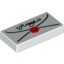 Набор LEGO Tile 1 x 2 with Script and Seal Print, Белый