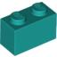 Набор LEGO Brick 1 x 2, Темно-бирюзовый