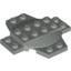 Набор LEGO Plate Special 6 x 6 x 2/3 Cross with Dome, Светло-серый