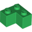 Набор LEGO Brick 2 x 2 Corner, Зеленый