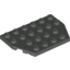 Набор LEGO Wedge Plate 4 x 6 Cut Corners, Темно-серый