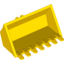 Набор LEGO Vehicle, Digger Bucket 7 Teeth 3 x 6 with Locking 2 Finger Hinge, Желтый
