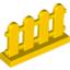 Набор LEGO Picket Fence 1 x 4 x 2, Желтый