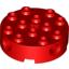 Набор LEGO Brick Round 4 x 4 with Holes, Красный