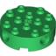 Набор LEGO Brick Round 4 x 4 with Holes, Зеленый
