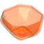 Набор LEGO Rock Boulder, Bottom, Trans-Neon Orange