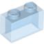 Набор LEGO Brick 1 x 2 without Bottom Tube, Trans-Medium Blue