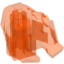 Набор LEGO Bionicle Head Connector Block Eye/Brain Stalk, Trans-Neon Orange