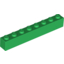 Набор LEGO Brick 1 x 8, Зеленый