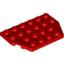 Набор LEGO Wedge Plate 4 x 6 Cut Corners, Красный
