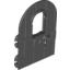 Набор LEGO Door 1 x 4 x 6 Round Top with Window and Keyhole, Nonreinforced Edge, Черный