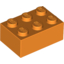 Набор LEGO Brick 2 x 3, Оранжевый