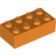 Набор LEGO Brick 2 x 4, Оранжевый