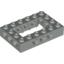 Набор LEGO Technic Brick 4 x 6 Open Center, Светло-серый