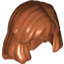 Набор LEGO Minifig Hair Female Mid-Length, Темно-оранжевый