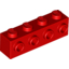 Набор LEGO Brick Special 1 x 4 with 4 Studs on One Side, Красный