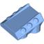 Набор LEGO Brick 2 x 2 No Studs, Sloped with 3 Side Pistons Raised Edges, Medium Blue