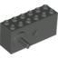 Набор LEGO Windup Motor 2 x 6 x 2 1/3 with Raised Shaft Base - Long Axle, Темно-серый