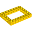 Набор LEGO Technic Brick 6 x 8 with Open Center 4 x 6, Желтый