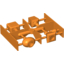 Набор LEGO Scala Accessories - Complete Sprue - Perfume Bottles, Оранжевый