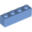 Набор LEGO Brick 1 x 4, Medium Blue